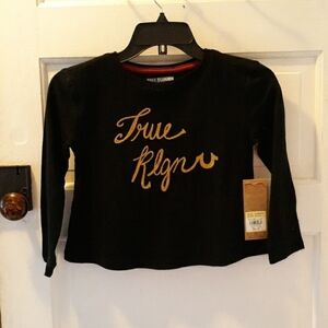Boys True Religion black shirt sz 5 new ta…